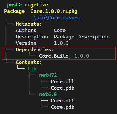 project reference as non-framework specific dependency