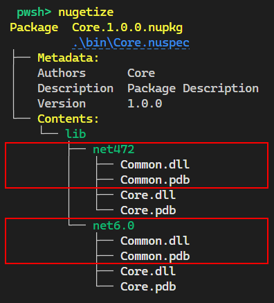 package contents for project reference